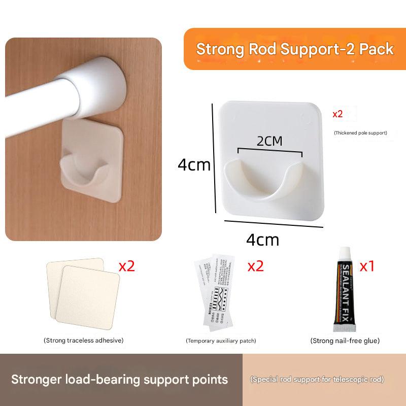 Versatile adhesive curtain rod hooks image 3
