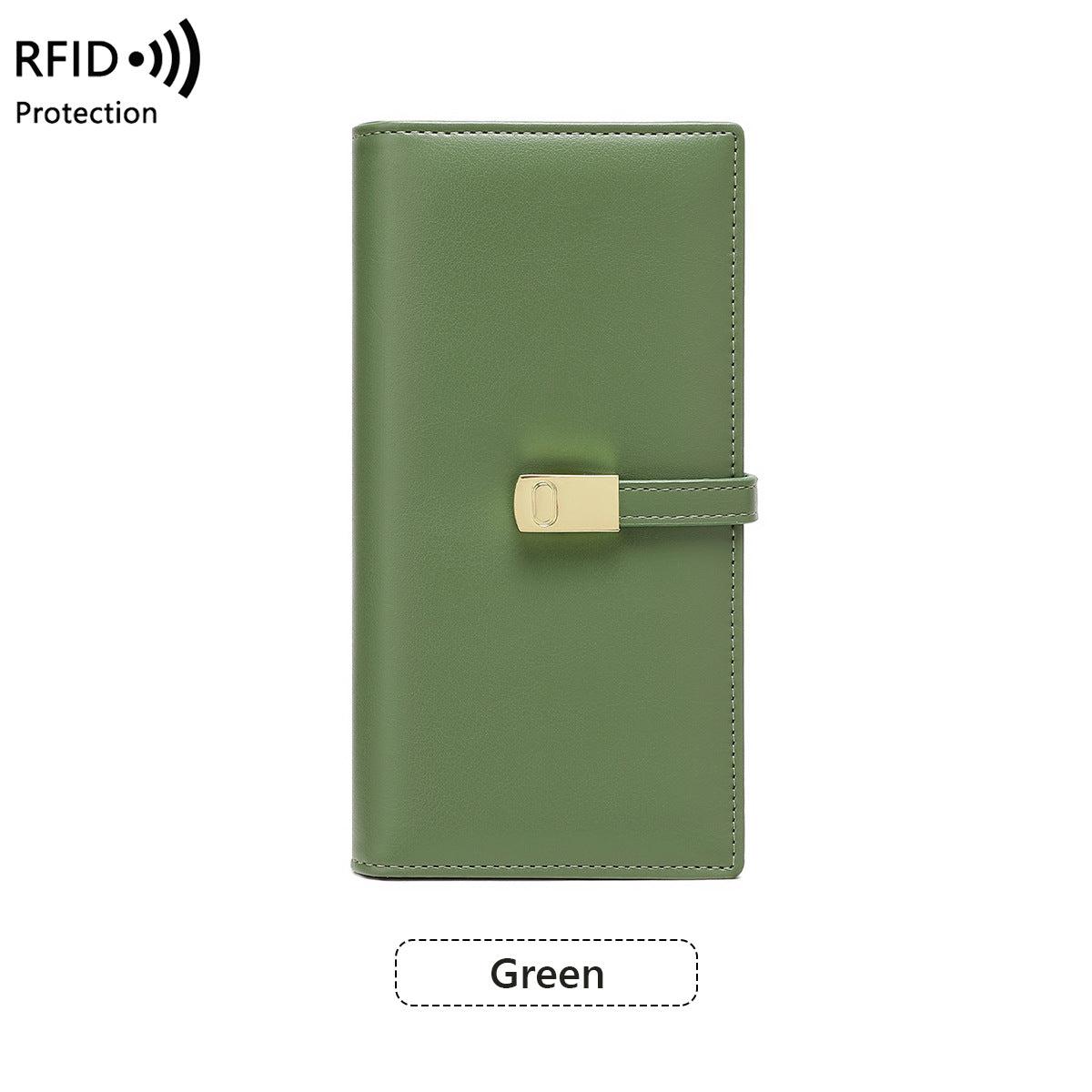 RFID-blocking women's wallet in gray