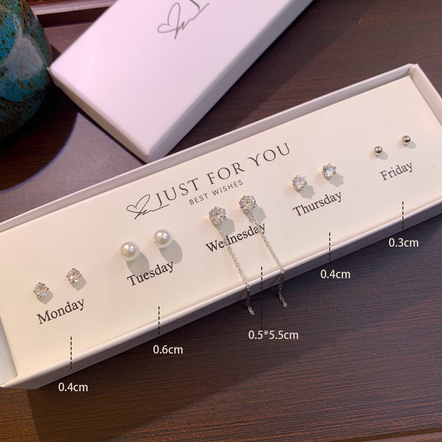 S925 silver circle stud earrings image 1