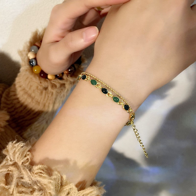 star-shaped cat eye stone bracelet image 6