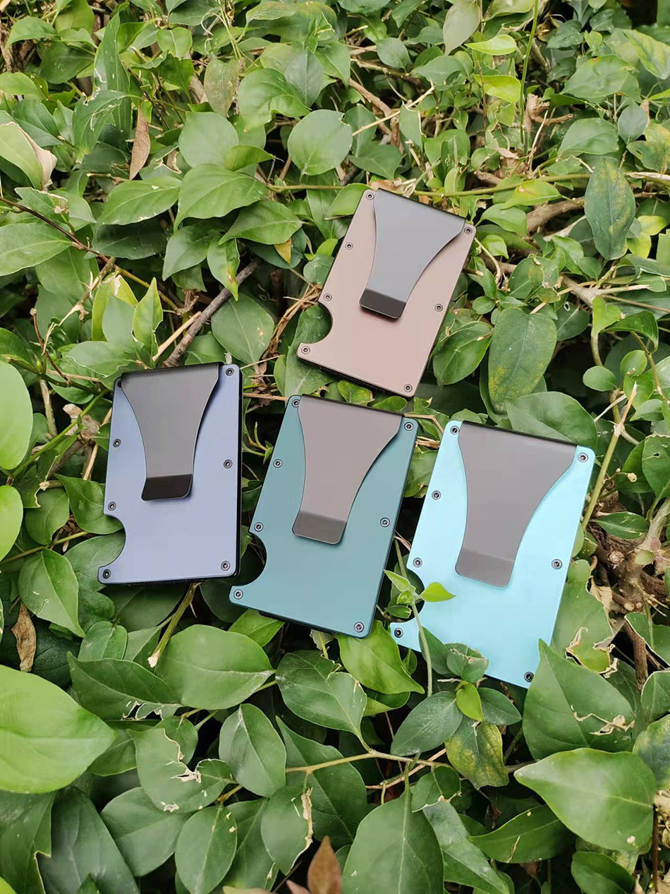 RFID blocking metal card wallet image 1