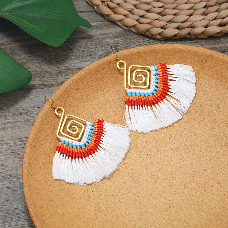 Bohemian woven earrings design 6