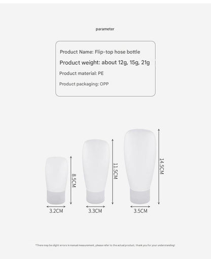 Reusable travel size plastic bottles