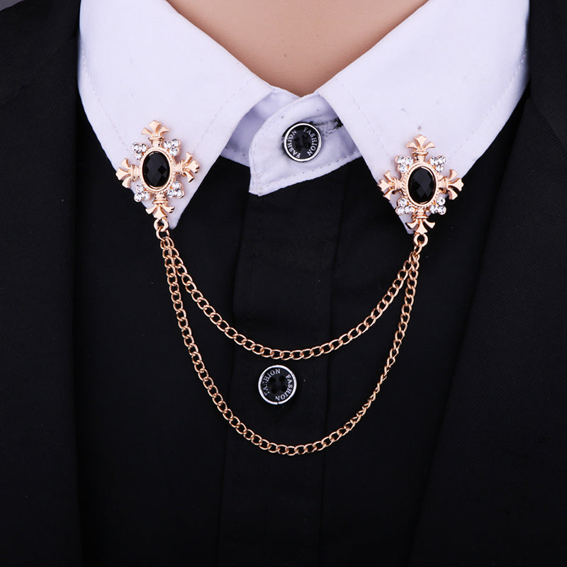 Unique geometric cross brooch for outfits