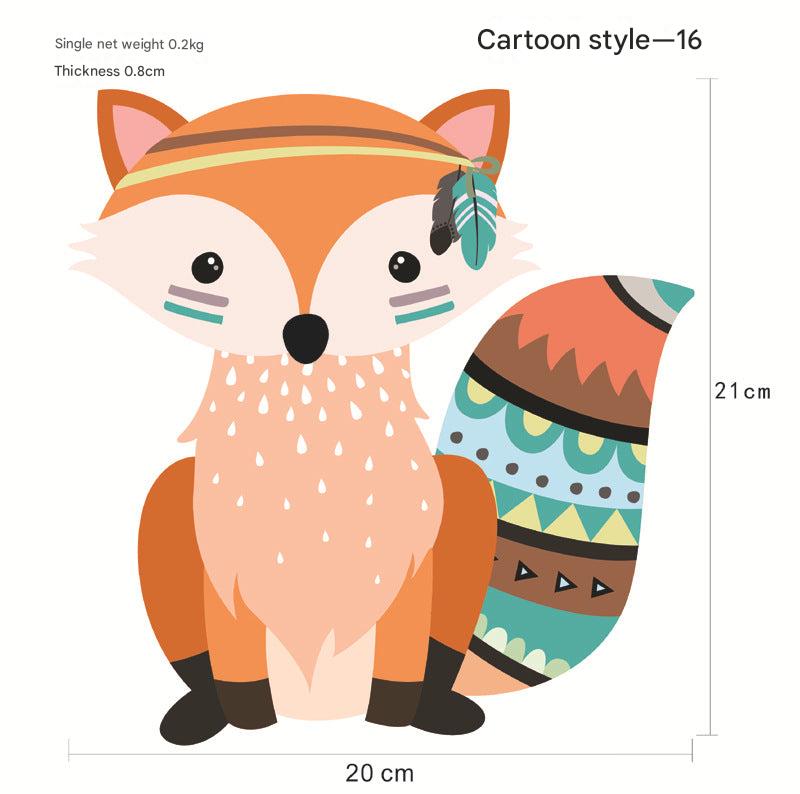 Wooden fox wall sticker for kids' room