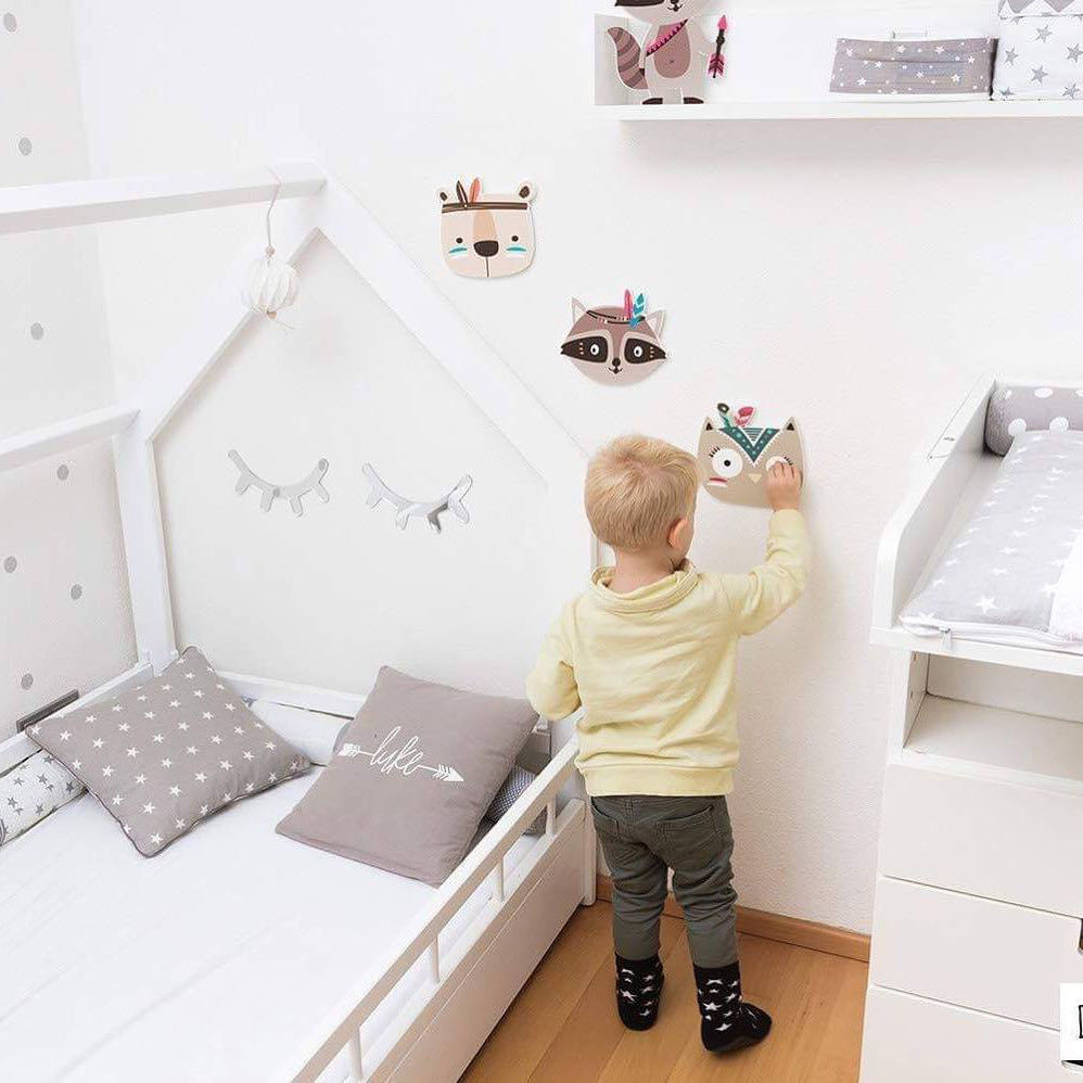 Playful fox wall art stickers