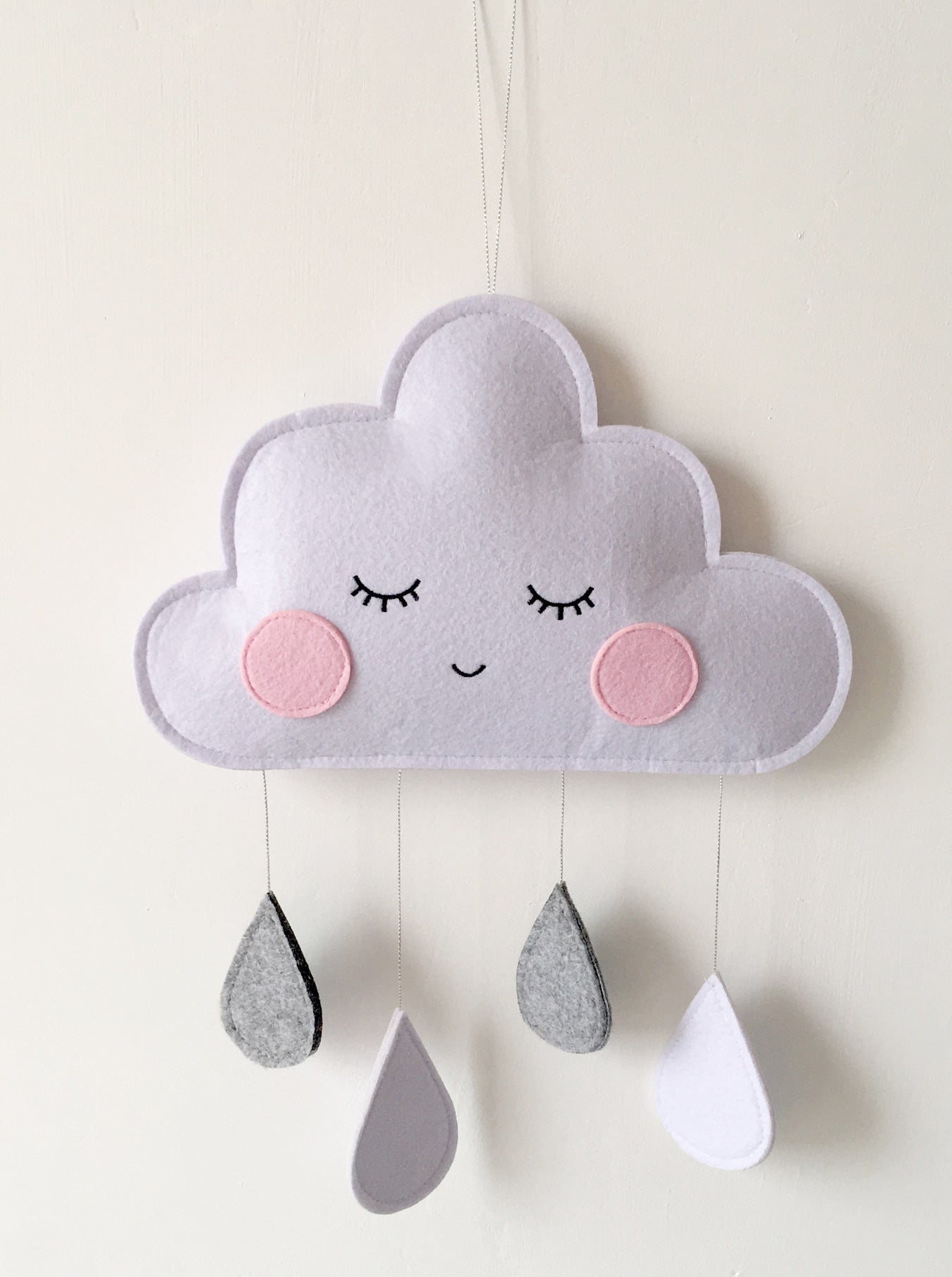 Cloud and raindrop decor image 2