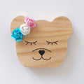 Solid Wood Ornament: Bear Wreath