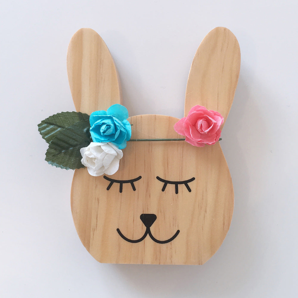Scandinavian wooden bunny figurine