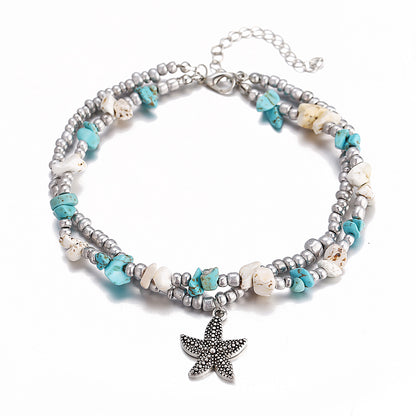 unique beach anklet with nature-inspired design