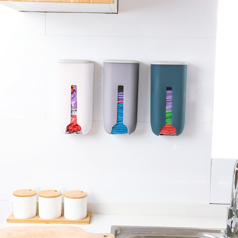 Stylish waste bag dispenser in living room