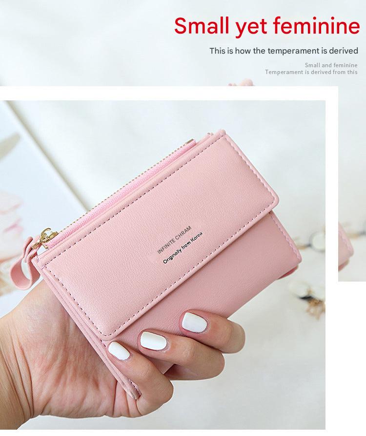 Stylish women's wallet with two-fold design