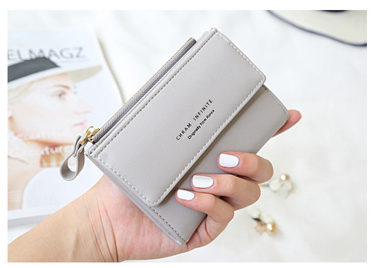 Stylish women's wallet with two-fold design