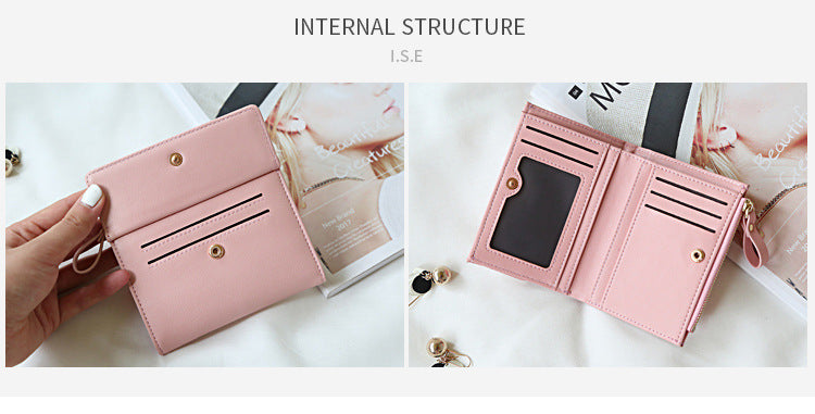 Stylish women's wallet with two-fold design