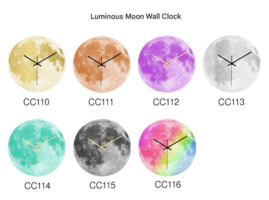 Moon Clock at Night Glow