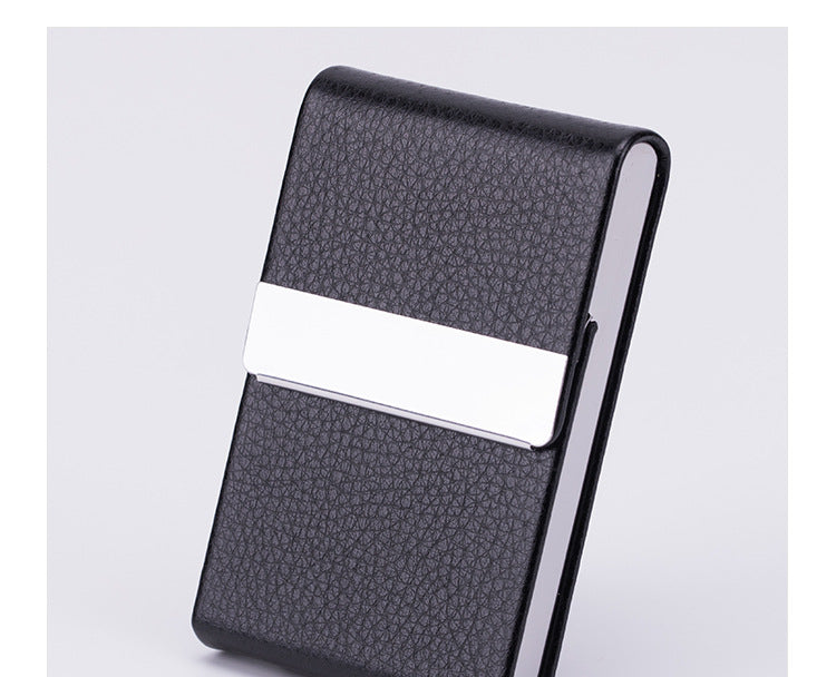Weaved brown business card holder