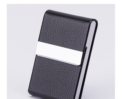 Weaved brown business card holder