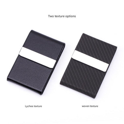 Weaved apricot business card holder