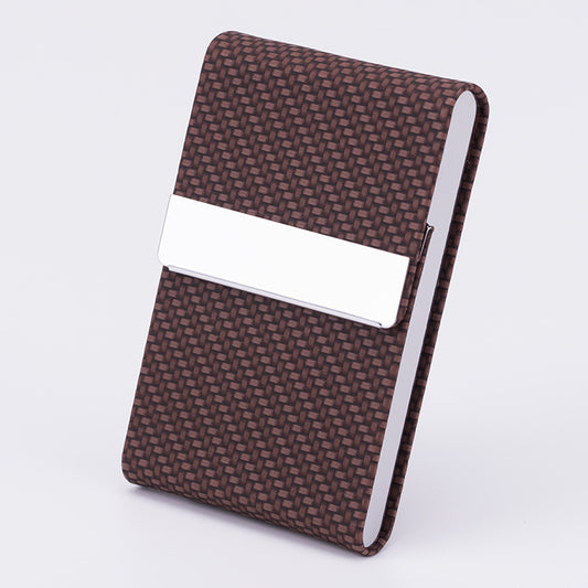Business card holder in black PU leather