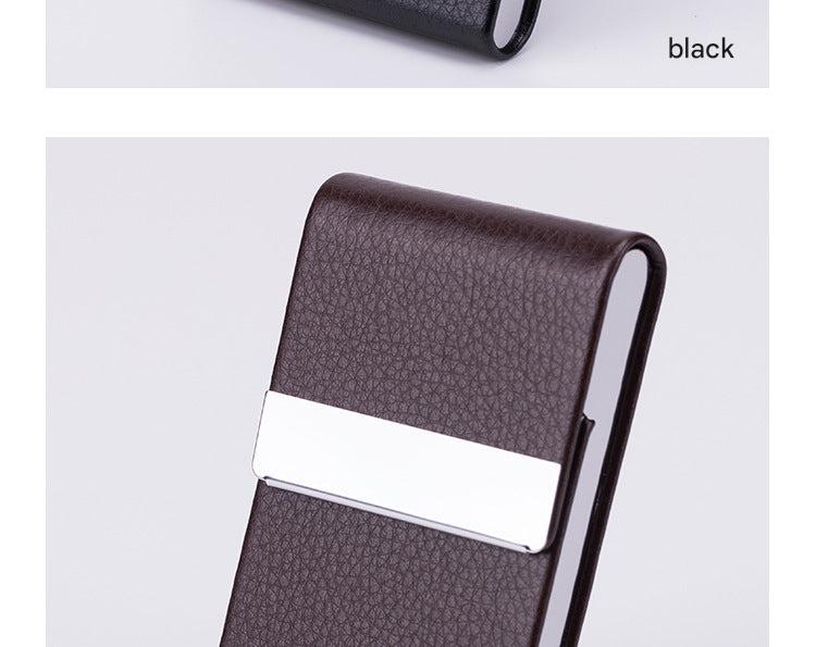 Weaved black business card holder