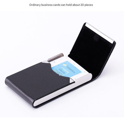 Weaved brown business card holder