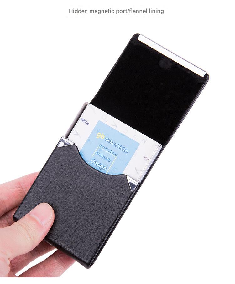 Weaved black business card holder