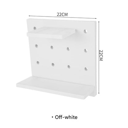 Wall-mounted storage rack in kitchen