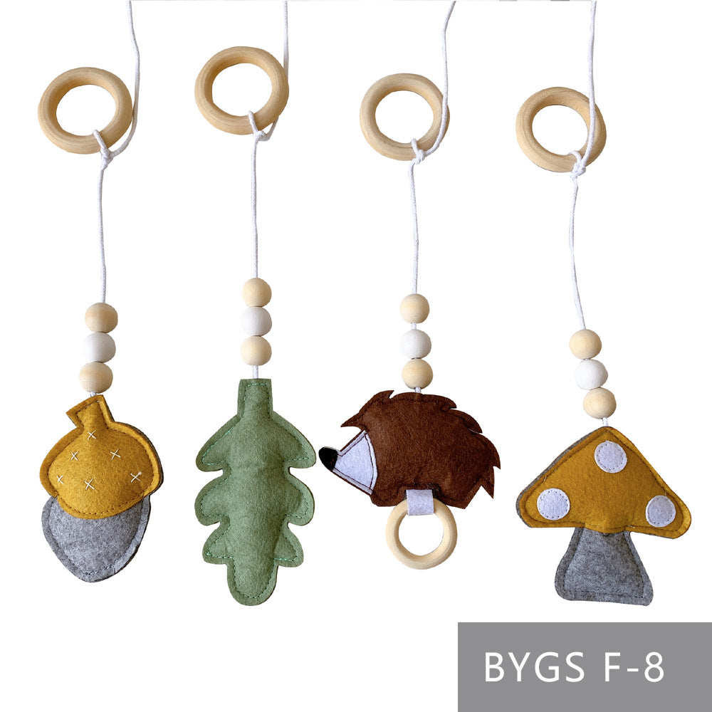 playful felt gym accessories in vibrant colors