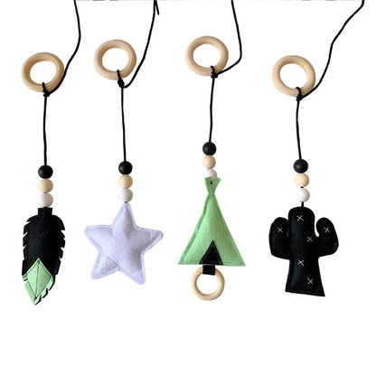 playful felt gym accessories in vibrant colors