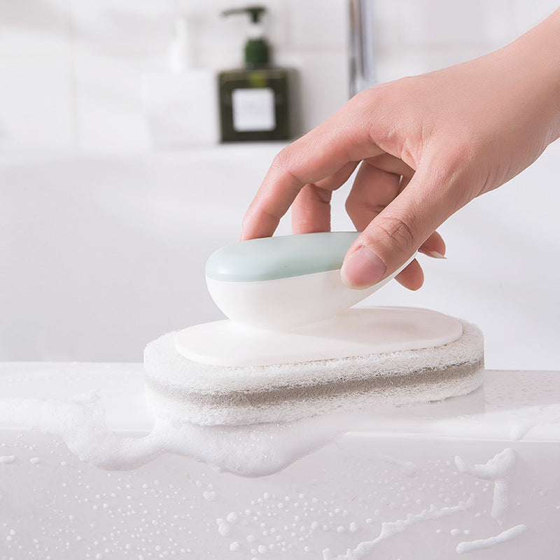 Close up of the sponge material on the cleaning brush