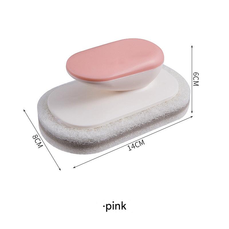 Effortless Cleaning Brush cleaning a stained bathtub
