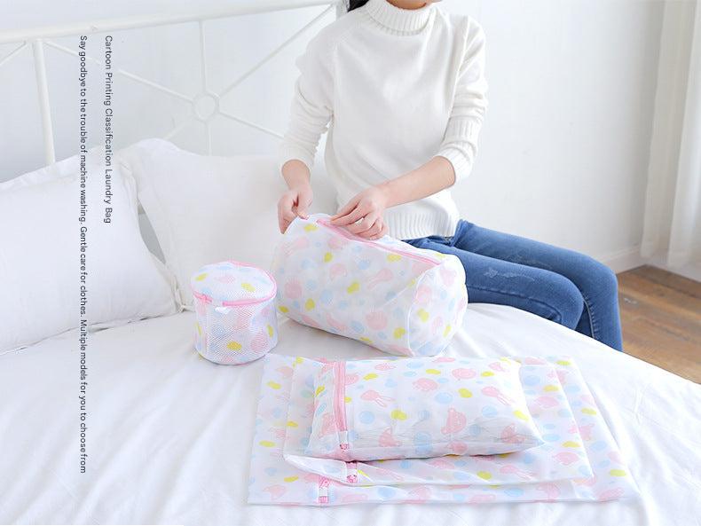 Durable cartoon print laundry bag 9