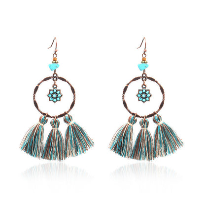 Bohemian Long Tassel Earrings Image 1