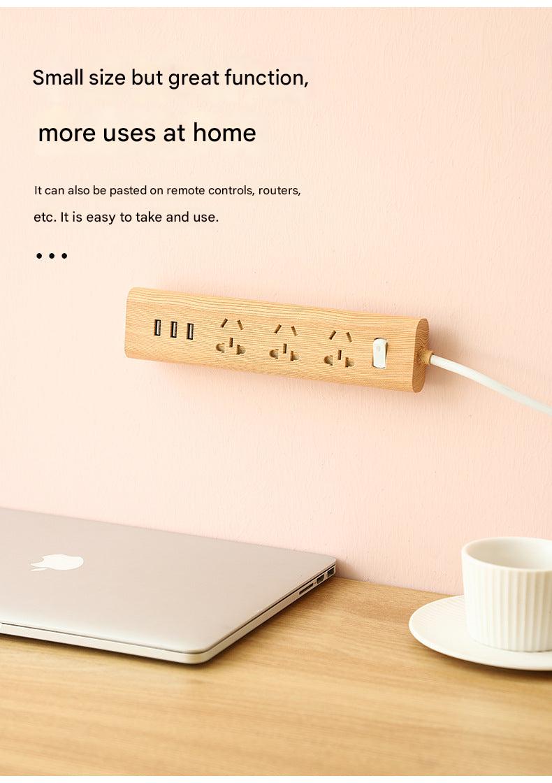 collection of colorful power strip holders and accessories