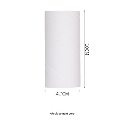 zoom-in on yellow lint roller sticky layer