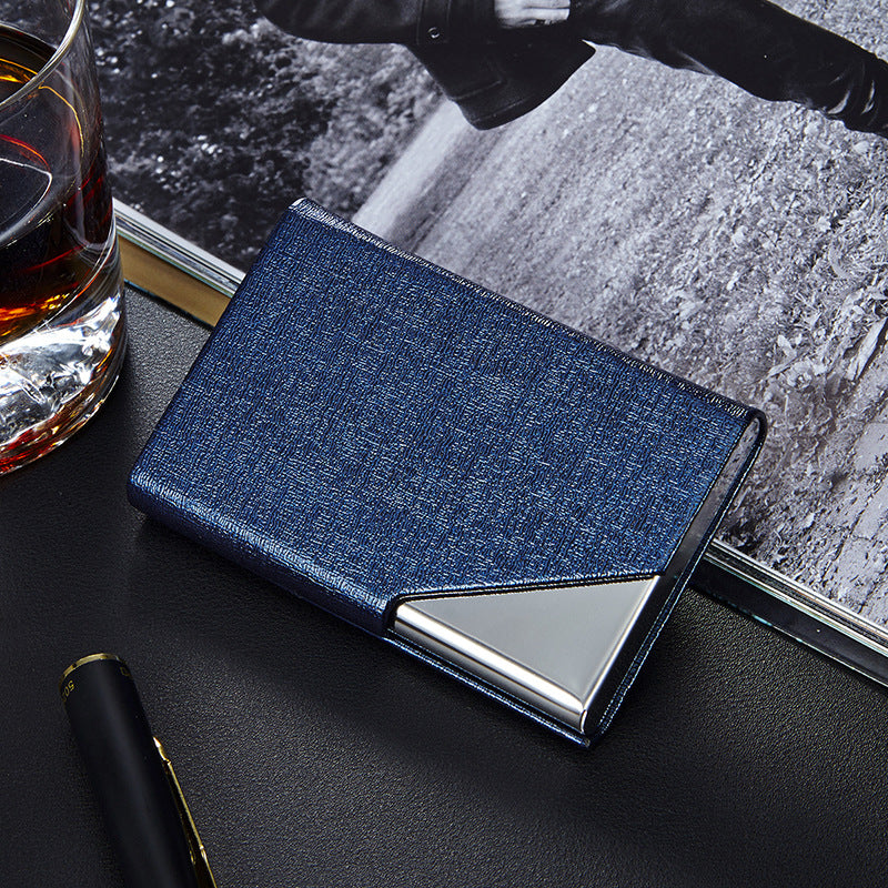 Business card holder in red stainless steel