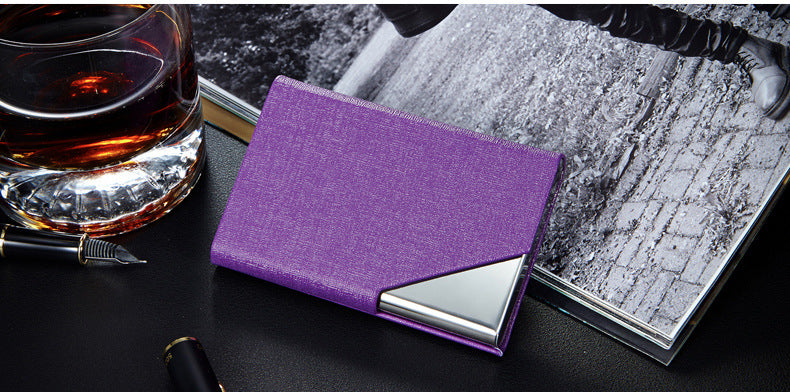 Business card holder in red stainless steel
