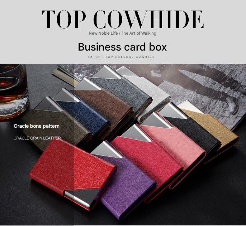 Business card holder with logo customization