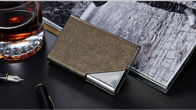 Business card holder with logo customization