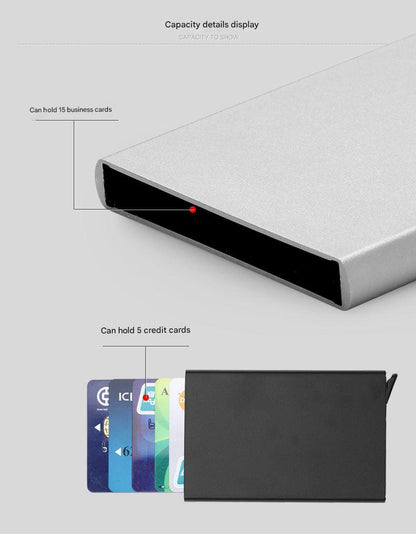 RFID card holder in blue color
