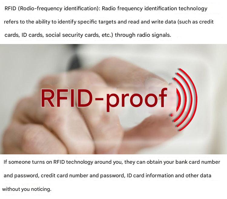 Elegant light green RFID-blocking wallet