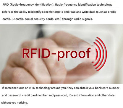 Elegant light green RFID-blocking wallet