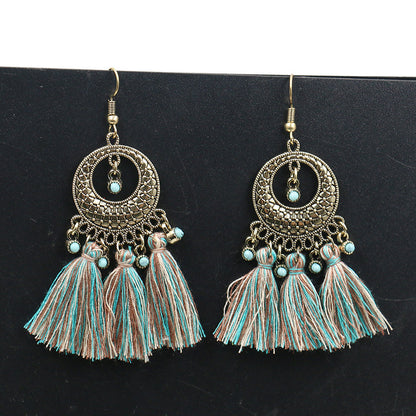 Bohemian Long Tassel Earrings Image 1
