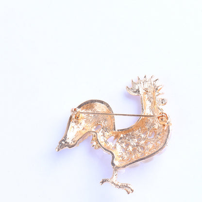 Zodiac Animal Brooch on Clothing