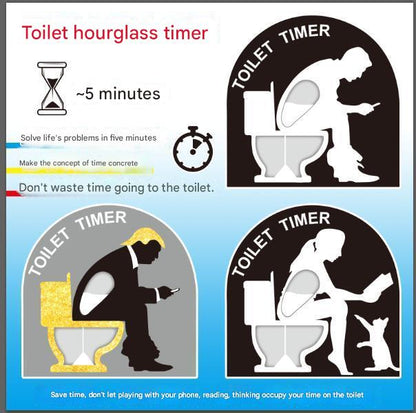 comic toilet timer for bathroom decor