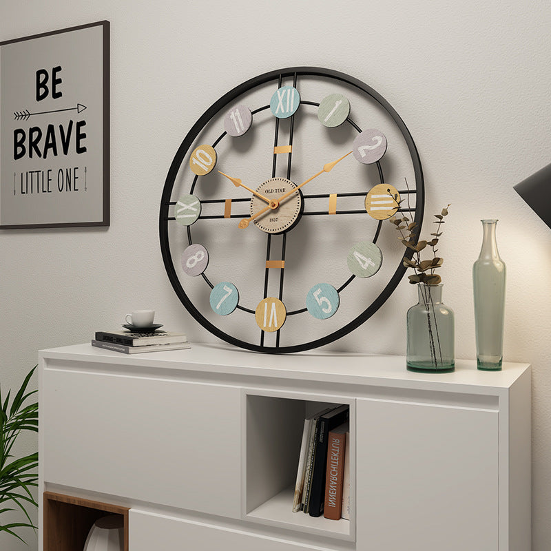 Iron Wall Clock Close-up