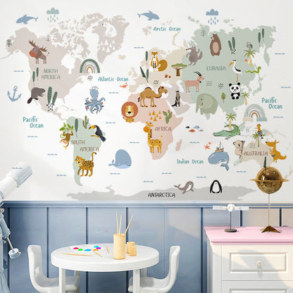Animal Map Wall Decor Image 5