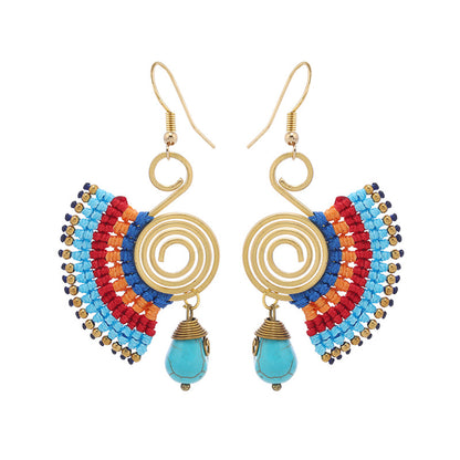Bohemian woven earrings design 4