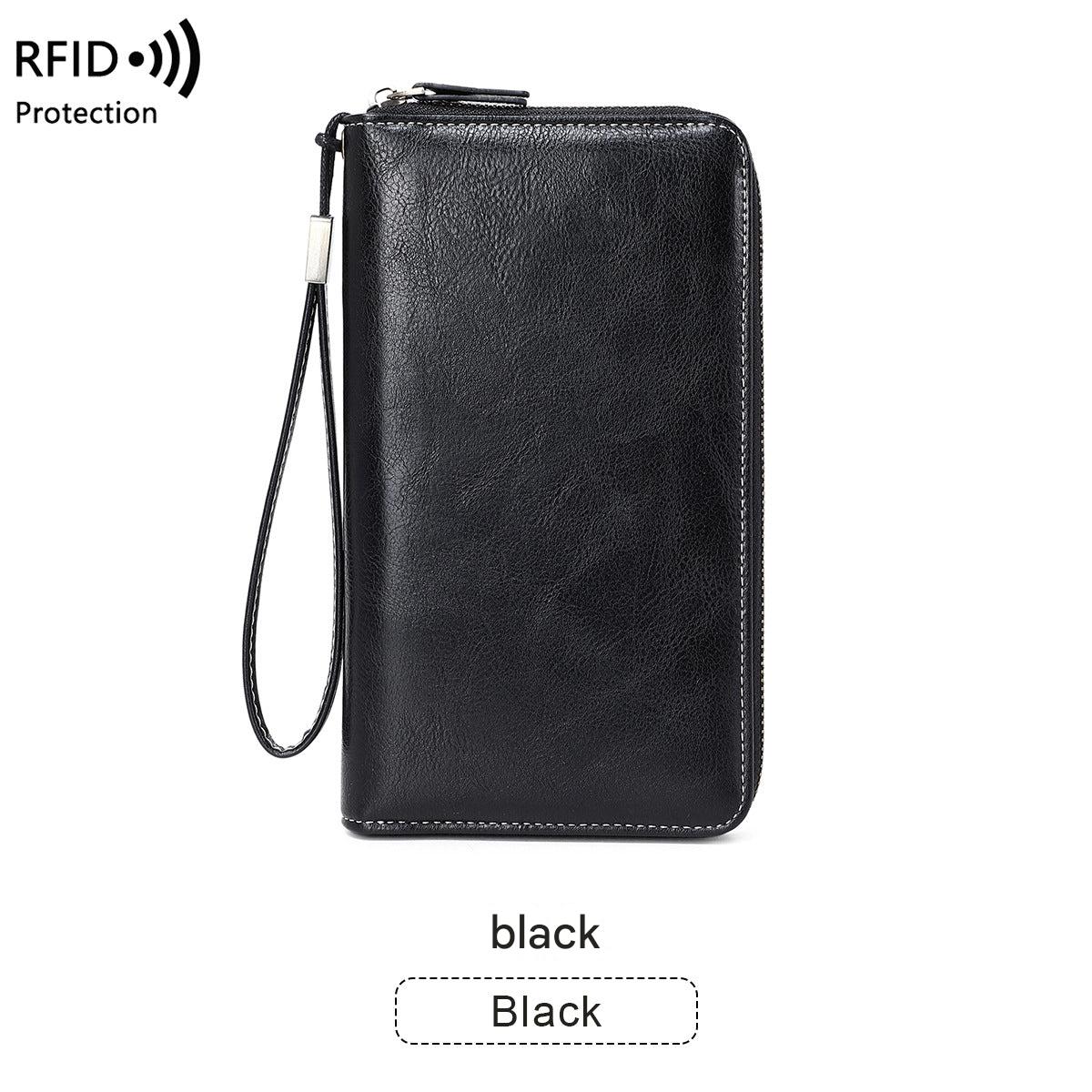 RFID women's wallet with multiple card slots