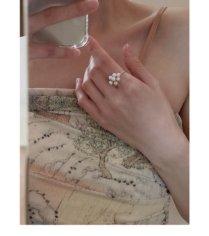 Elegant pearl butterfly ring for women - image 8